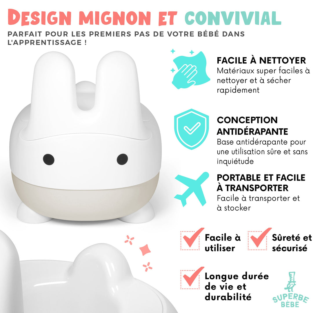 Pot d'apprentissage de la propreté - Lapin - Superbe Bébé