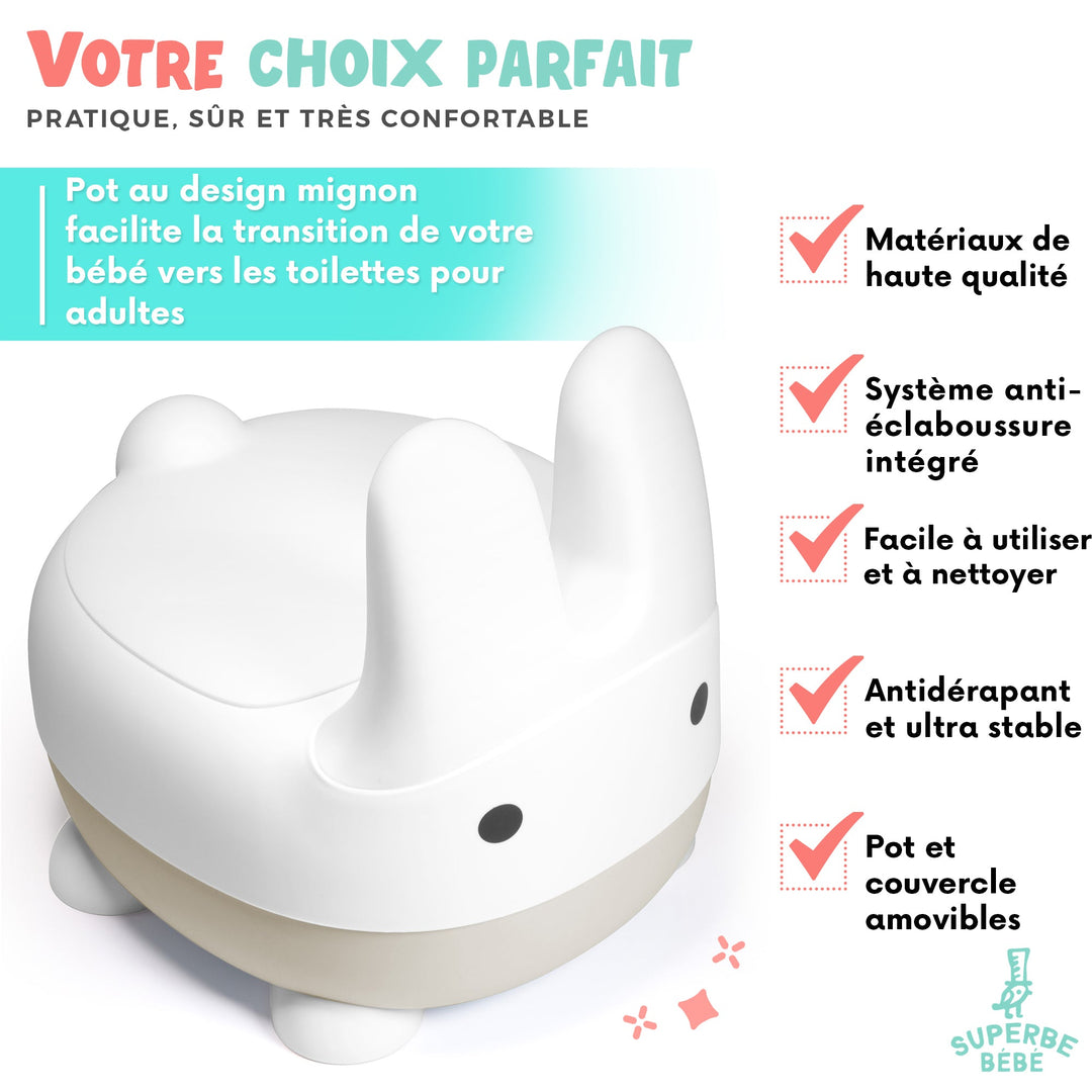 Pot d'apprentissage de la propreté - Lapin - Superbe Bébé