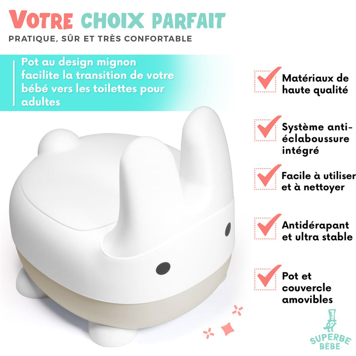 Pot d'apprentissage de la propreté - Lapin - Superbe Bébé
